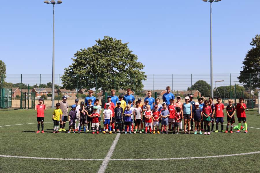 Children at a uSports football holiday camp