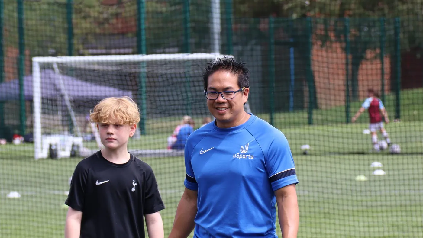 A uSports coach with a secondary-age pupil