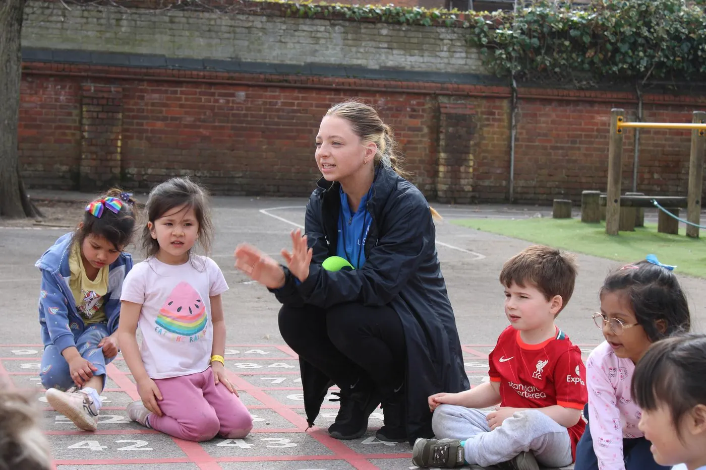 uSports coach leading a school playground session