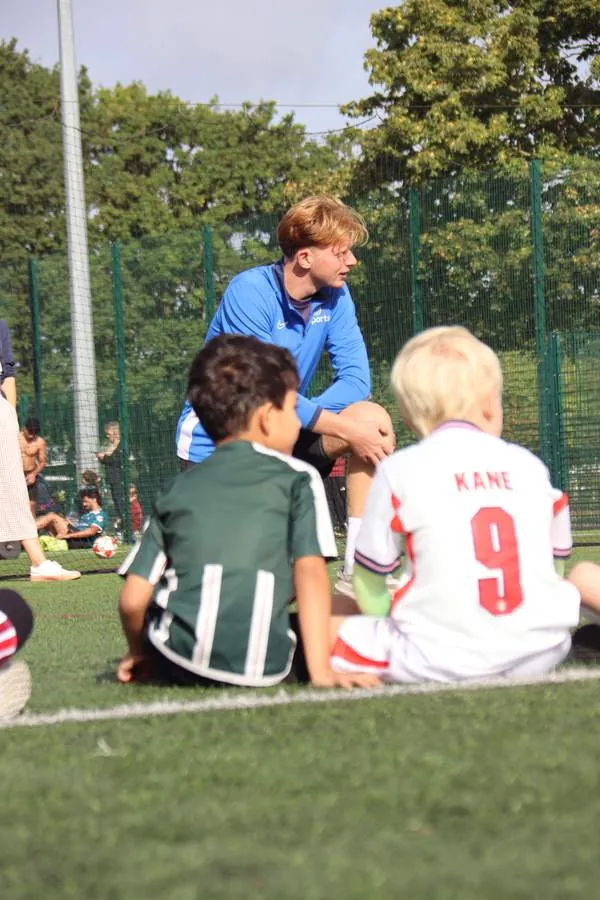 Children at a uSports infant football development centre
