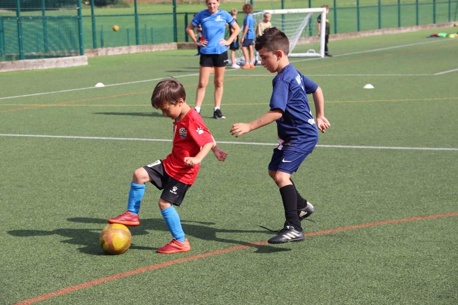 Children at a uSports football holiday camp