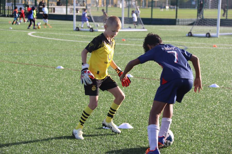 Children at a uSports football development centre session