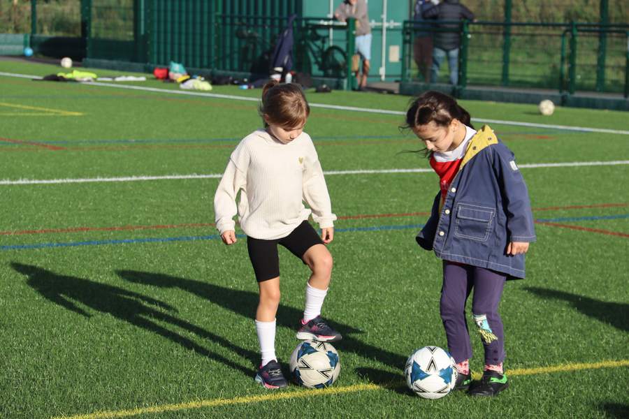 Children at a uSports football development centre session