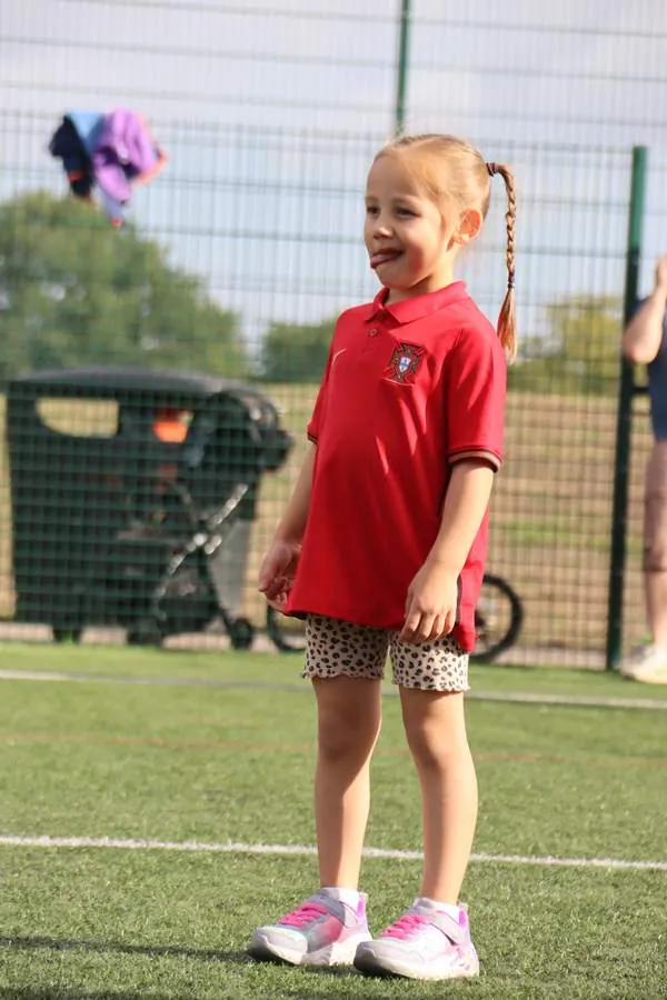 Children at a uSports infant football development centre