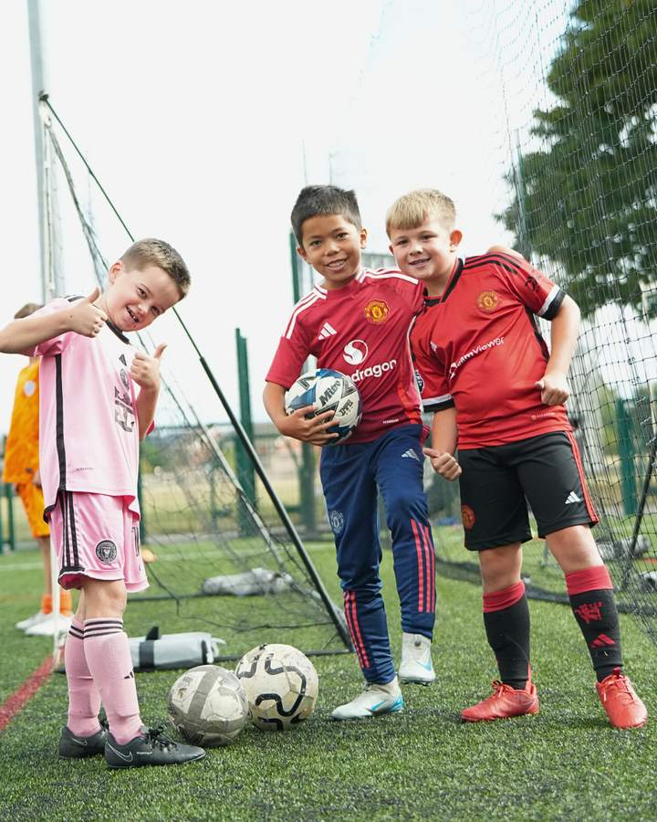 Children at a uSports football holiday camp