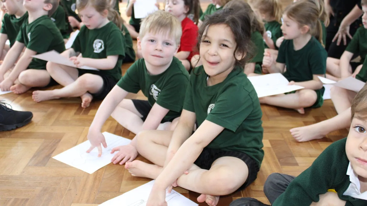 Children taking part in a uSports healthy living workshop