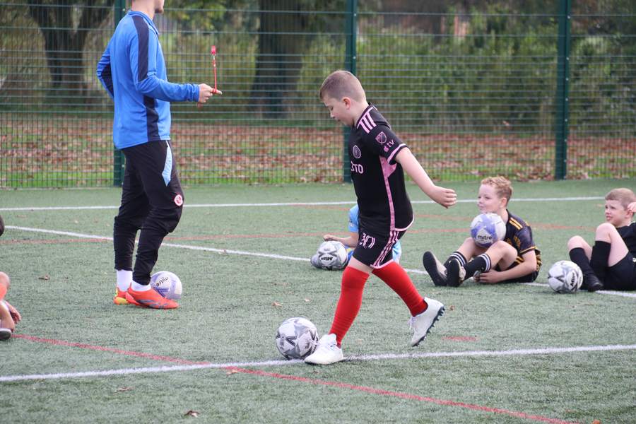 Children at a uSports football development centre session