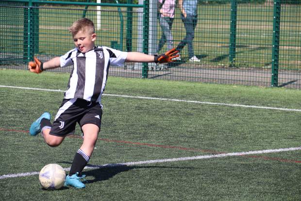 Children at a uSports football development centre session