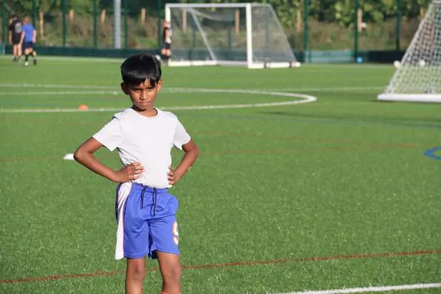 Children at a uSports football development centre session
