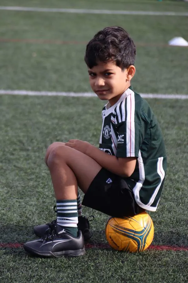 Children at a uSports infant football development centre