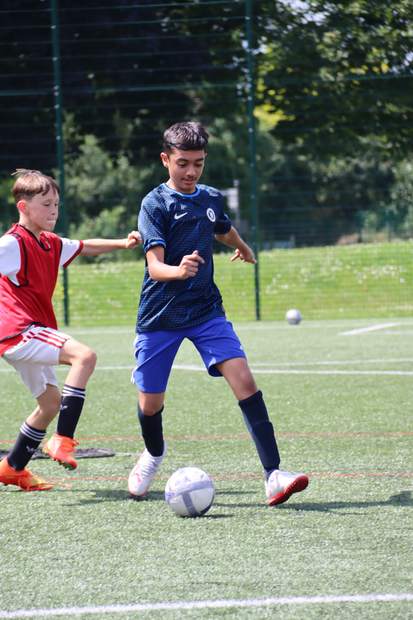 Children at a uSports football development centre session